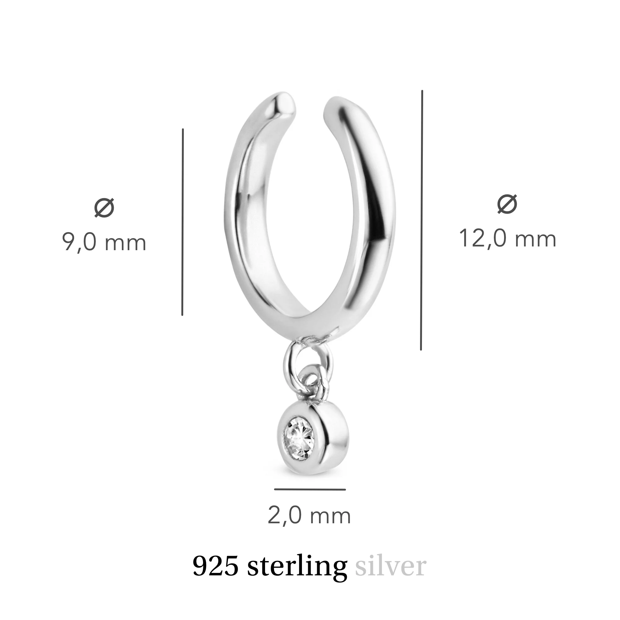 Violet Hamden Venus 925 Sterling Zilveren Ear Cuff Met Geboortesteen VH370001-JUL - Image 6
