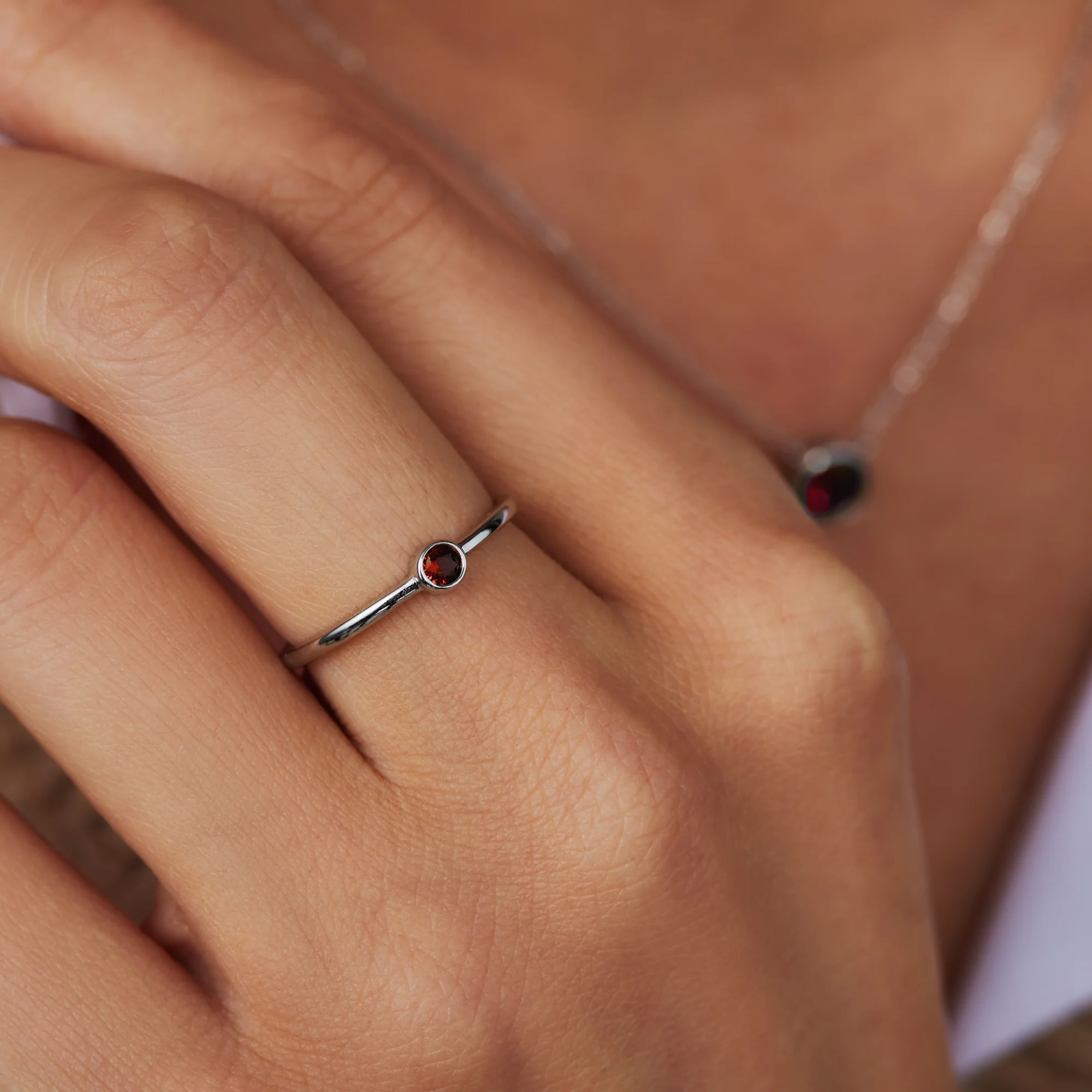 Violet Hamden Venus Zilveren Ring Met Geboortesteen VH330007JAN-60 - Image 2