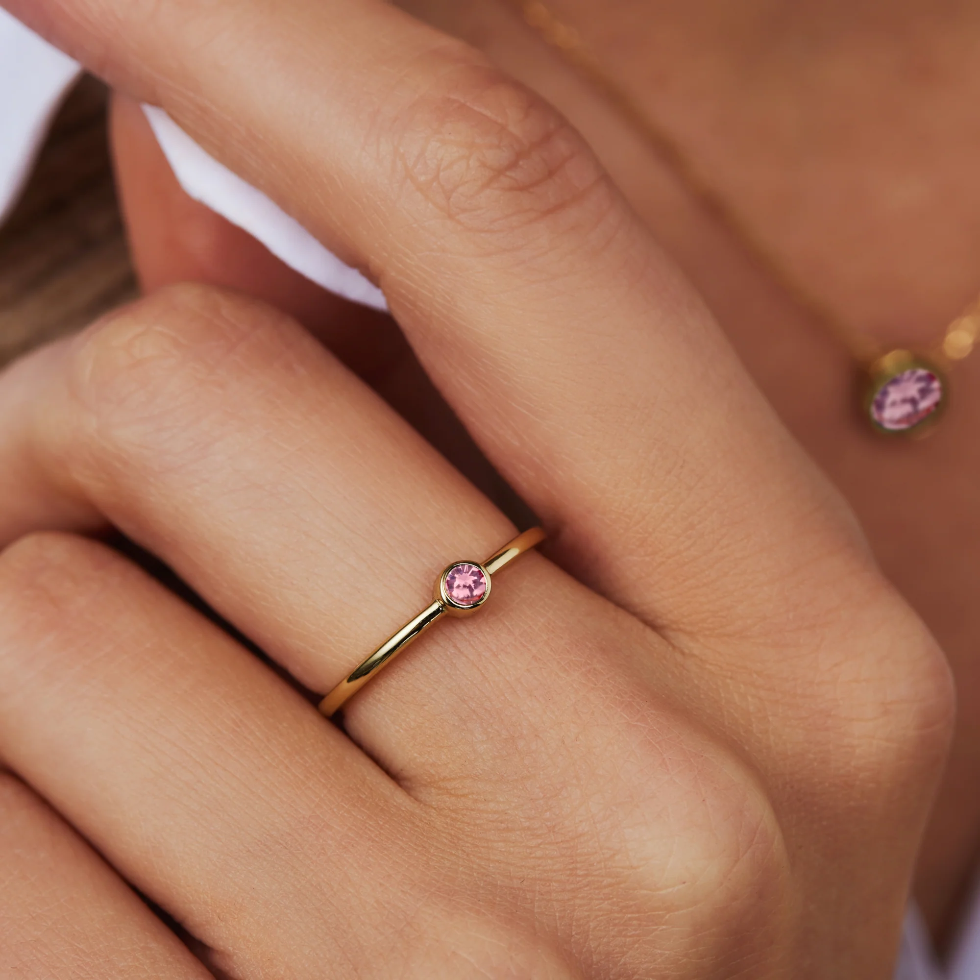 Violet Hamden Venus Goudkleurige Ring Met Geboortesteen VH330008OCT-60 - Image 2
