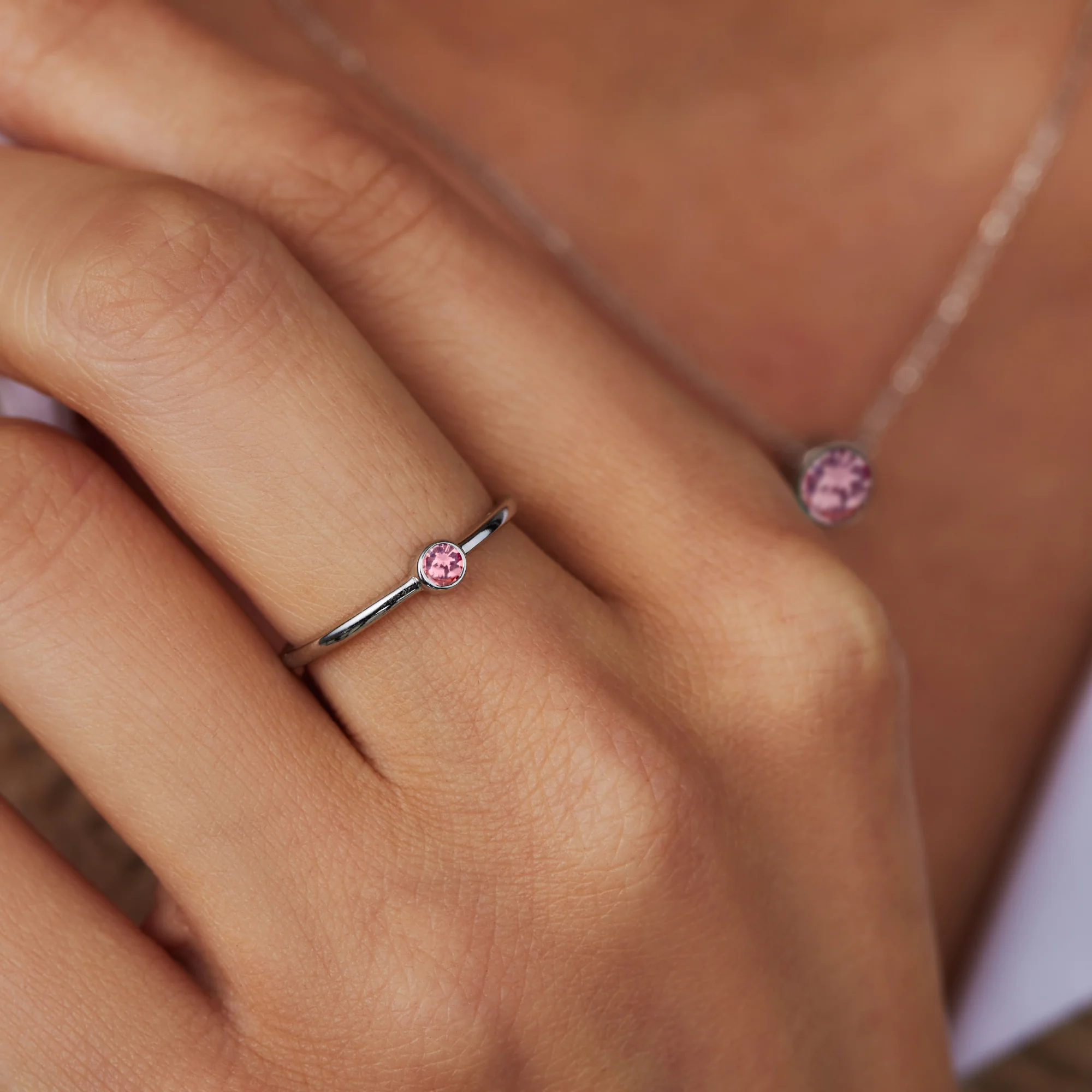 Violet Hamden Venus Zilveren Ring Met Geboortesteen VH330007OCT-60 - Image 2