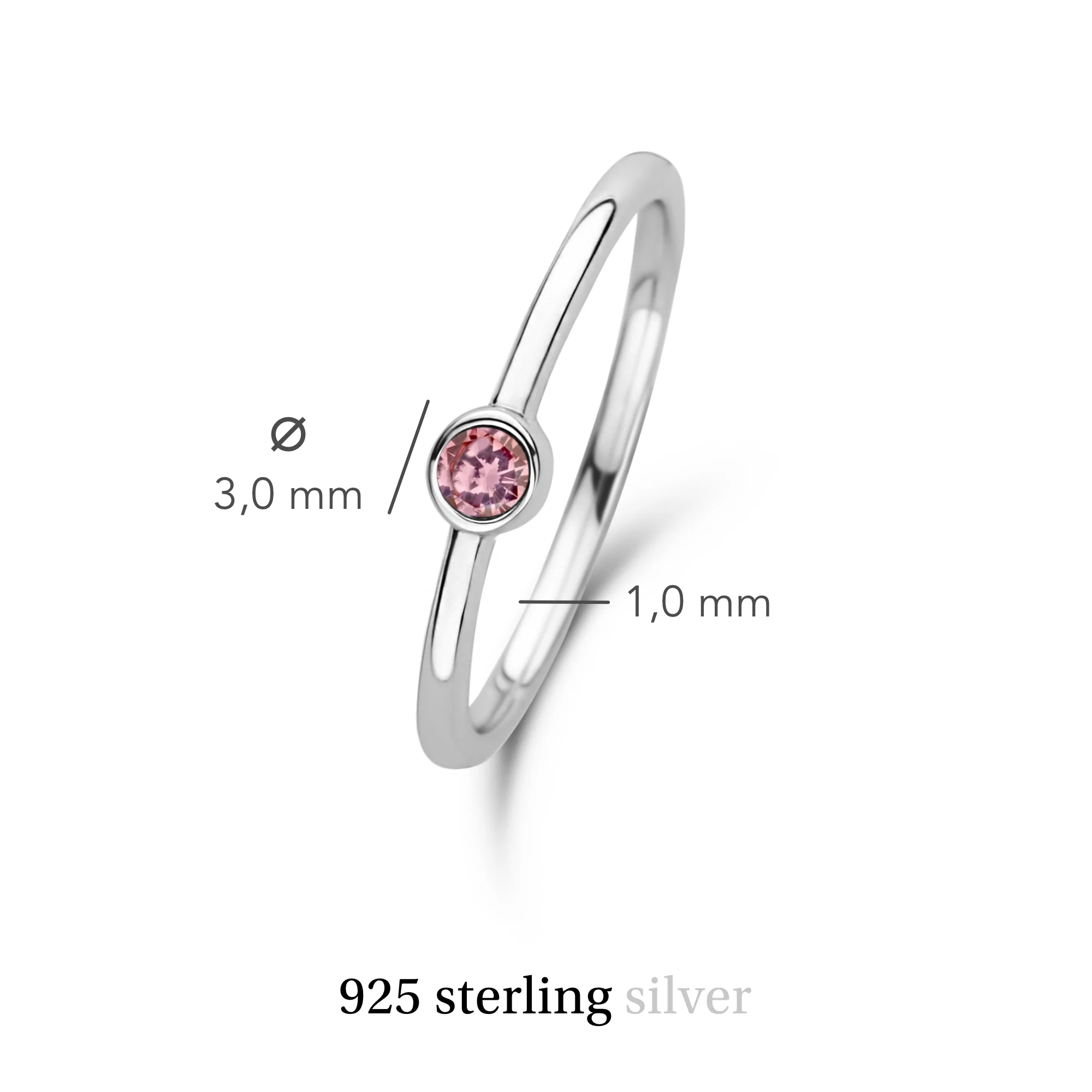 Violet Hamden Venus Zilveren Ring Met Geboortesteen VH330007OCT-60 - Image 5