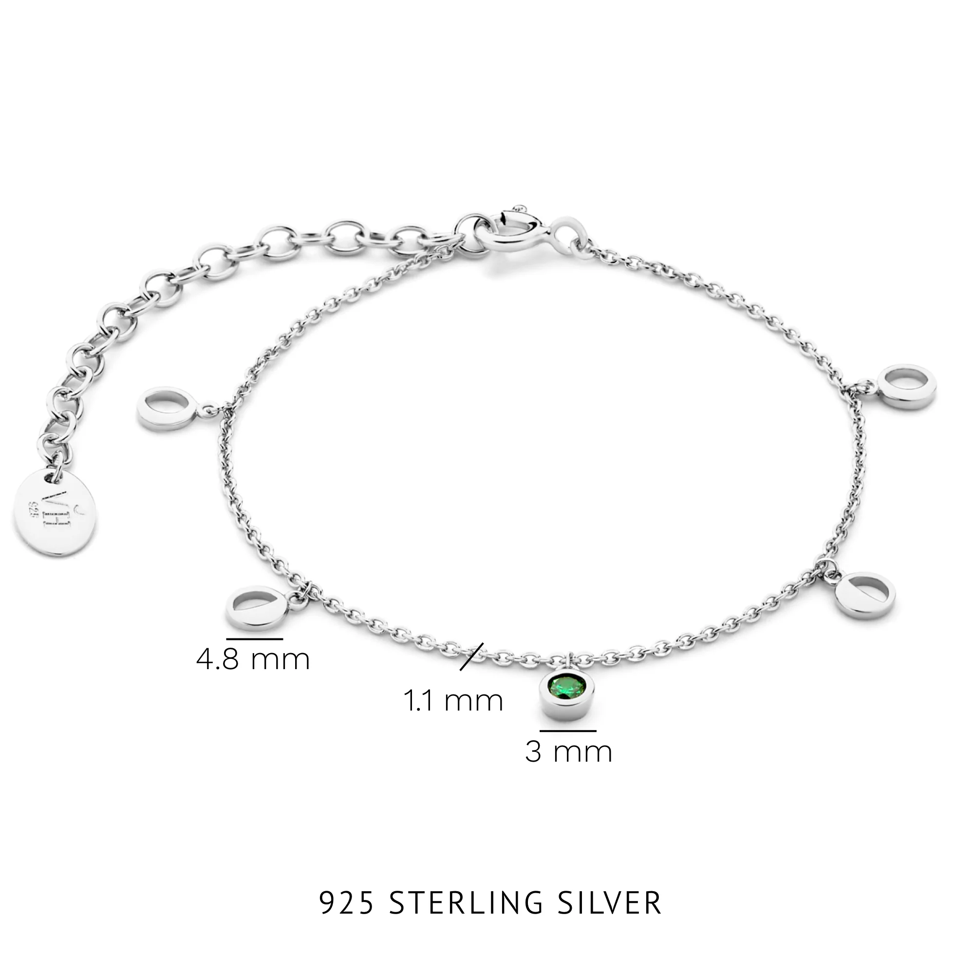 Violet Hamden Violet's Gift 925 Sterling Silver Bracelet and Ear Studs Giftset VH90061 - Image 8