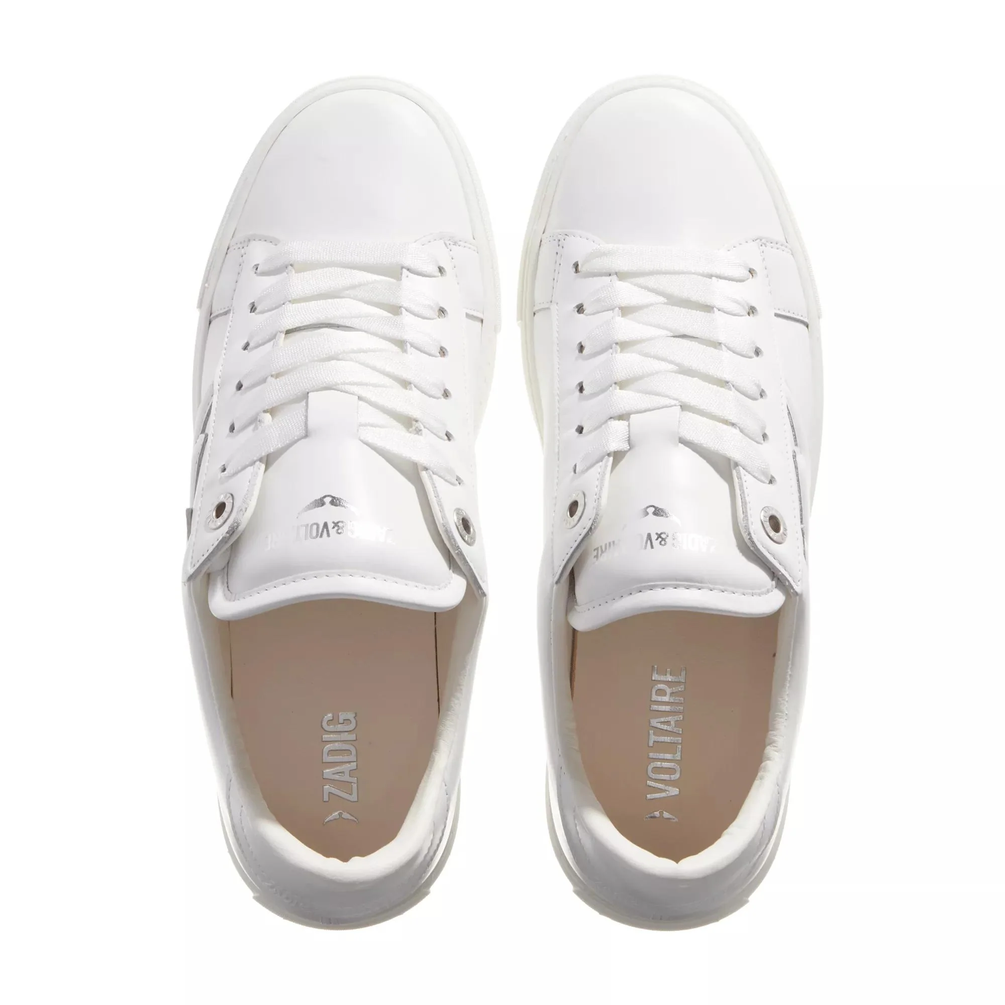 Zadig & Voltaire Witte Leren Sneakers 2001-A0209341_39 - Image 3